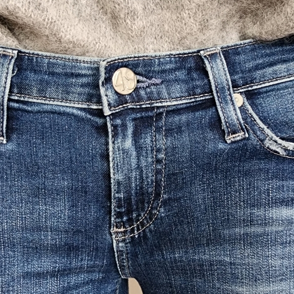 AG ADRIANO GOLDSHMIED JEANS DISTRESSED MEDIUM WASH SKINNY JEANS - Picture 7 of 9